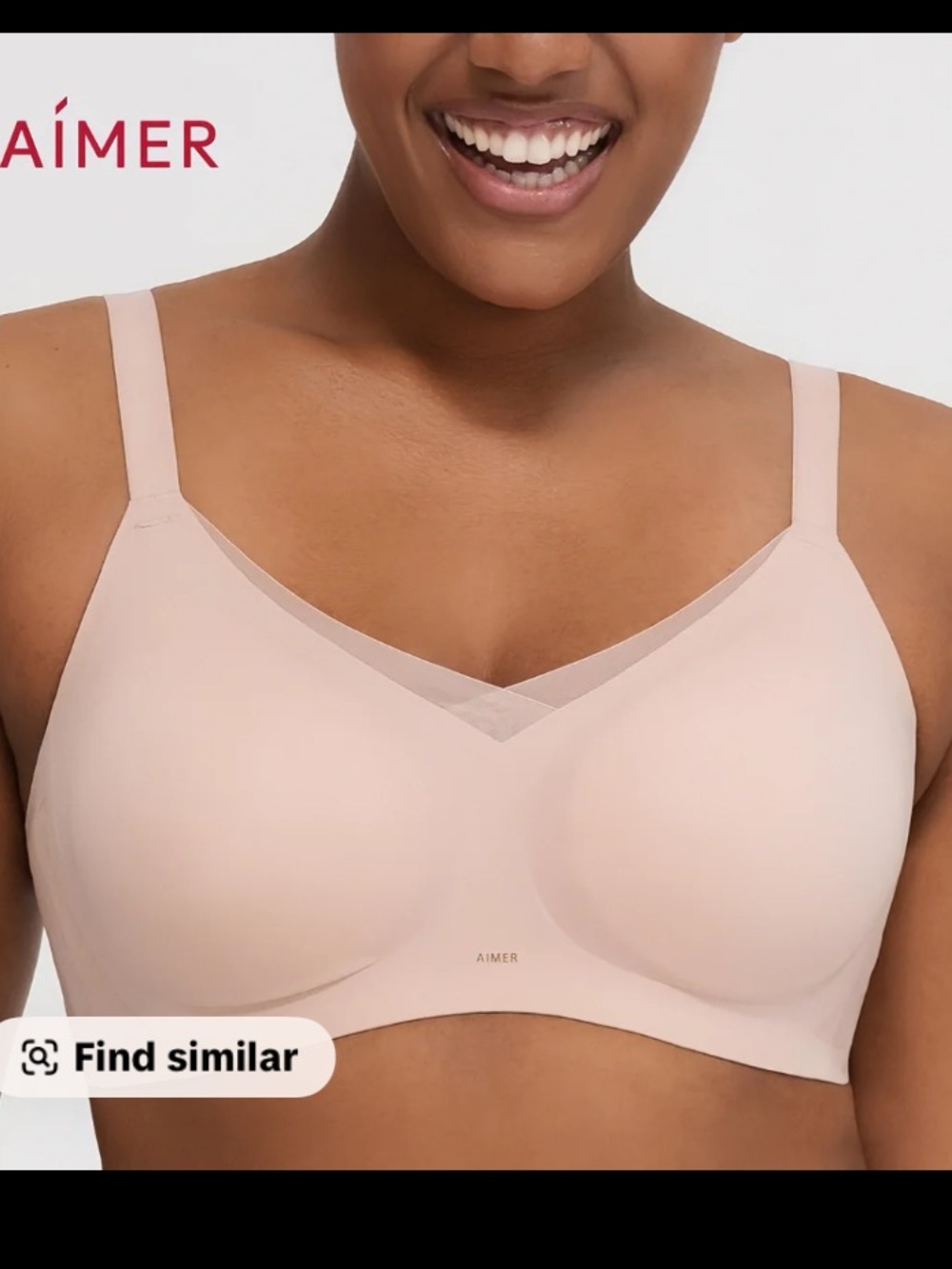 Aimee size large Soft Blush Wireless Bra